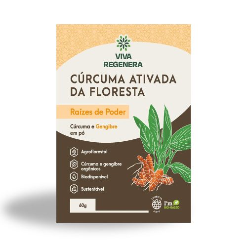 Cúrcuma Ativada da Floresta Sem Pimenta 60g - Raízes de Poder - VIVA REGENERA