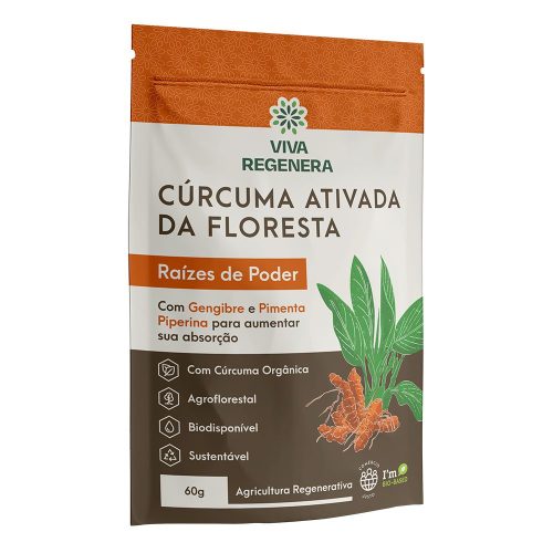 Cúrcuma Ativada da Floresta Com Pimeta 60g - Raízes de Poder - VIVA REGENERA