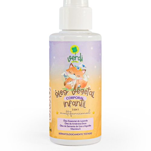 Oleo Vegetal Corporal Infantil 100% Natural com Oleo essencial de Lavanda, Oleos de Amendoa Doce, Semente de Uva e Algod