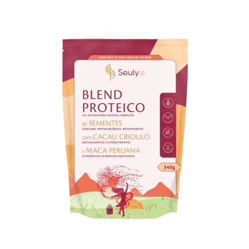 Blend Proteico com Cacau e Maca Peruana 340g - SOULY