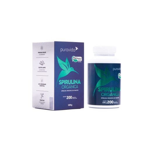 Spirulina Premium Orgânica - 200cp - PURA VIDA